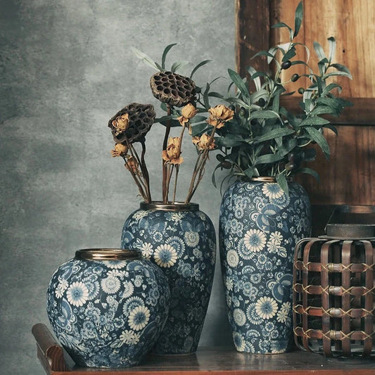 Vase Chinois en Céramique À FLEUR DE POT