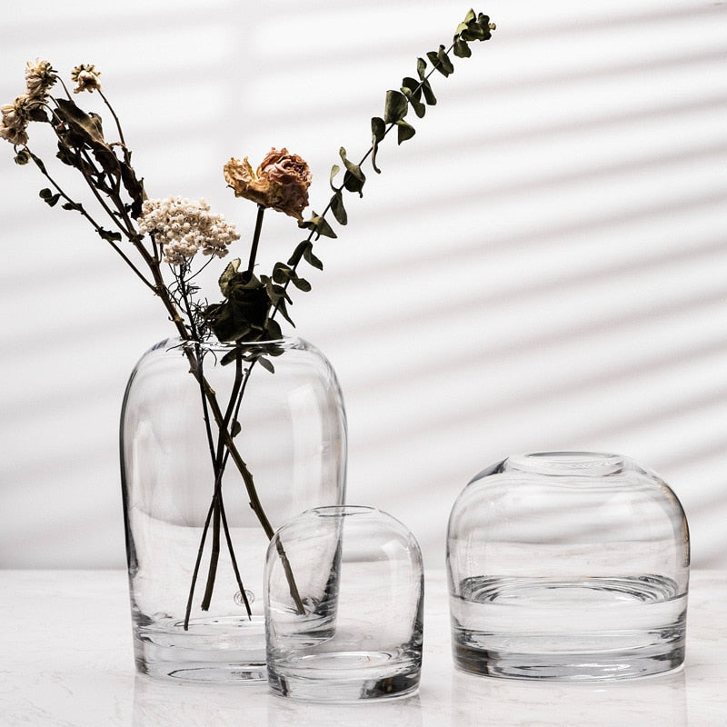 Vase en Verre A Fleur de Pot